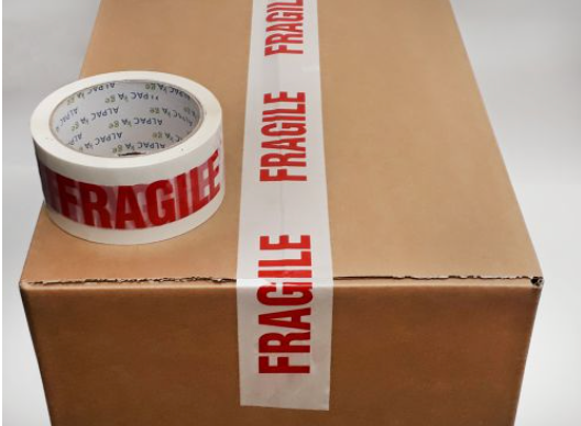 Fragile Tape 48mm x 66m pack of 6