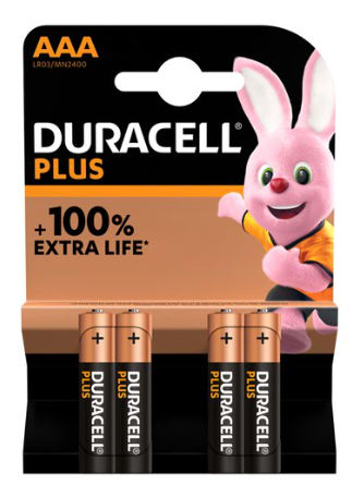 Duracell AAA Plus pack of 4