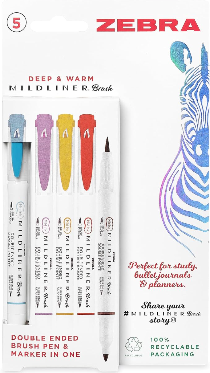 Zebra midliner warm pack of 5