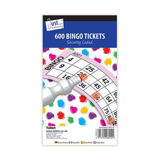 Bingo Tickets 600 Tickets pack of 1