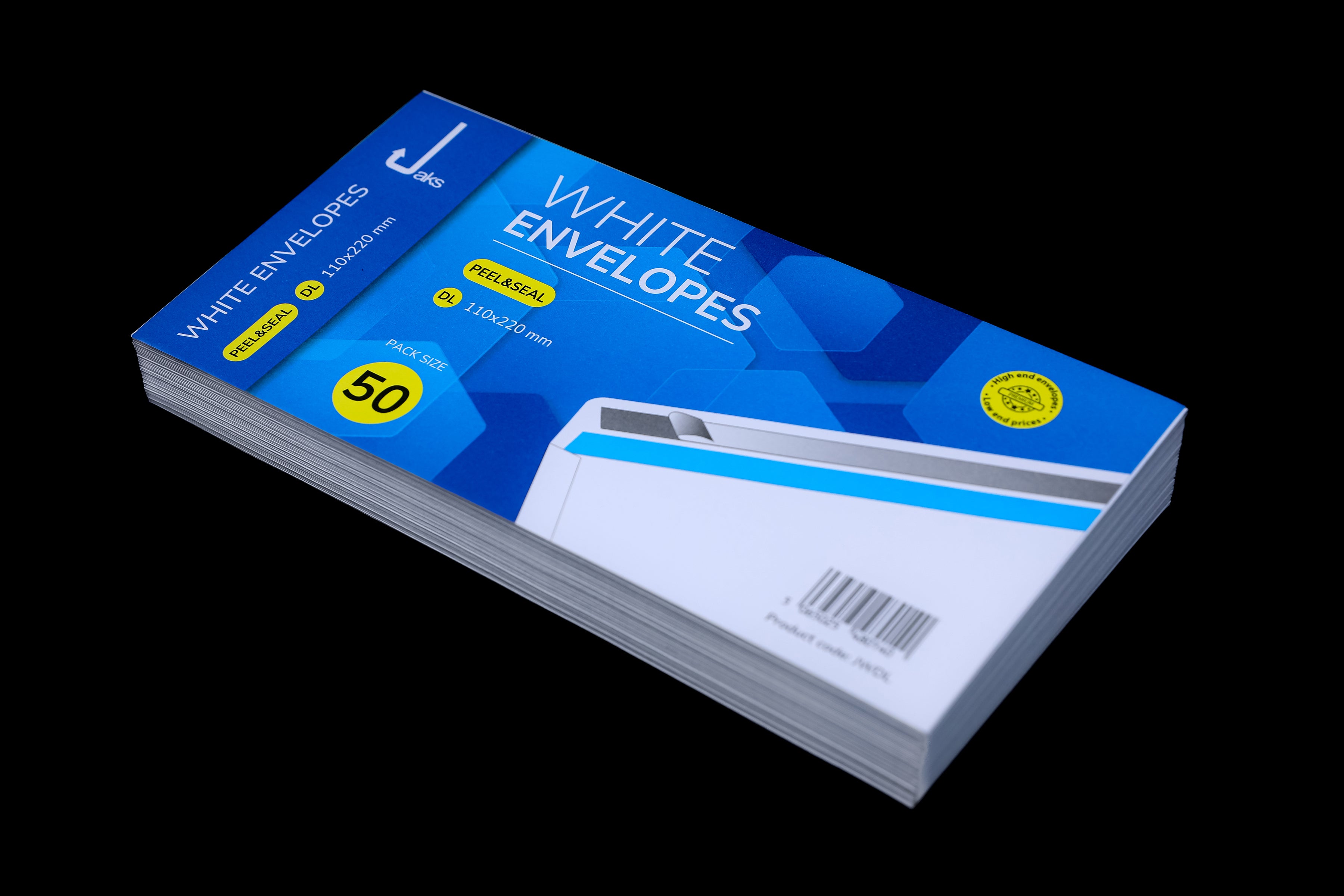 DL peel and seal white pack of 50 x6