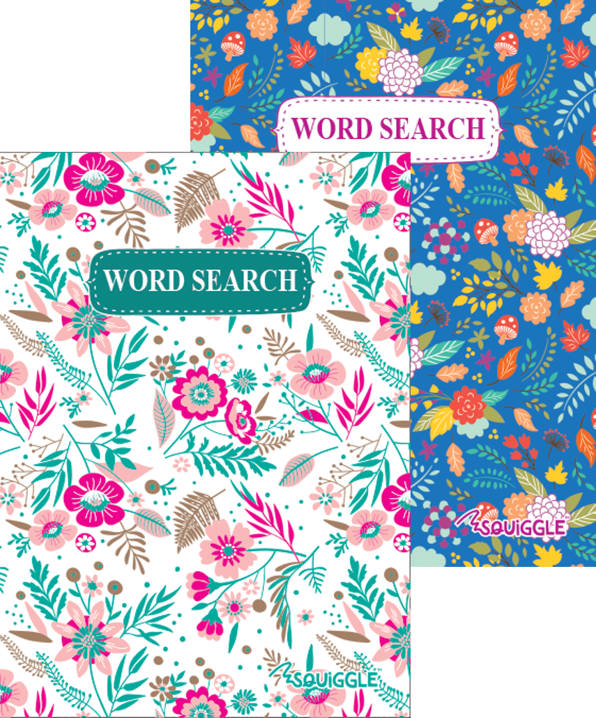 Floral Word Search 7" x 5" pack of 1