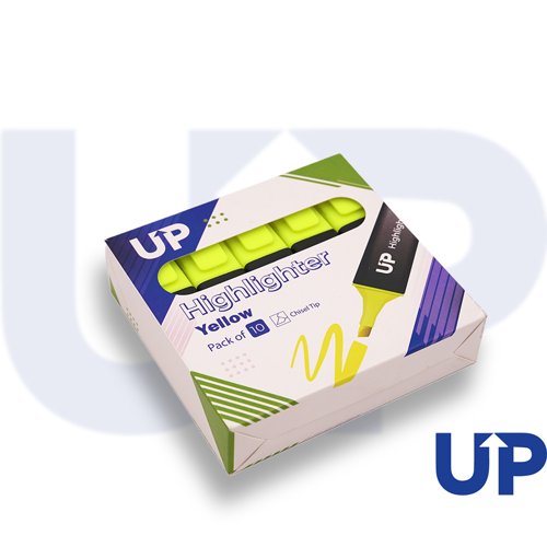 Highlighter pack of 10 (Yellow)